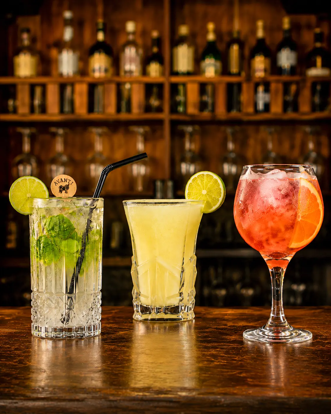 Cócteles del bar de Avanti